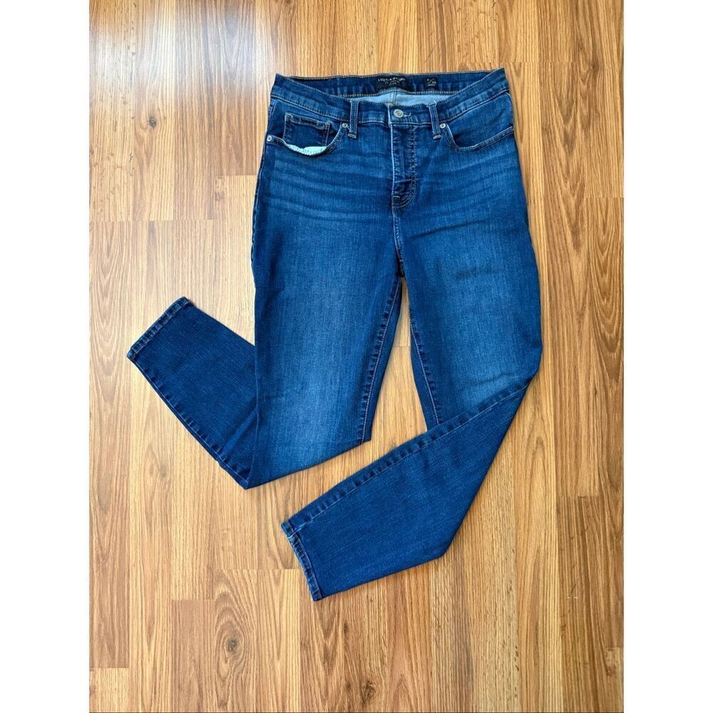 Lucky Brand Womens Ava Mid Rise Ankle Skinny Jeans Dark Wash Blue Size 8/29